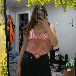 Pink Bandana-Style, Satin Cami